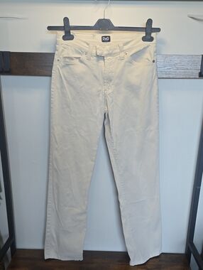 D&G Cream Straight-Leg Women's Jeans Vtg Y2K